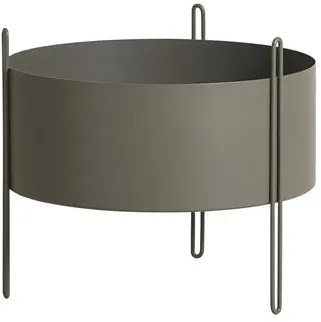 Woud Pidestall Plantepotte Medium Taupe