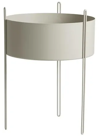 Woud Pidestall Potteplante Stor Grå