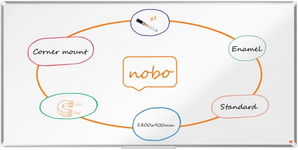 Nobo Premium Plus emaljert whiteboard 180x90cm hvit
